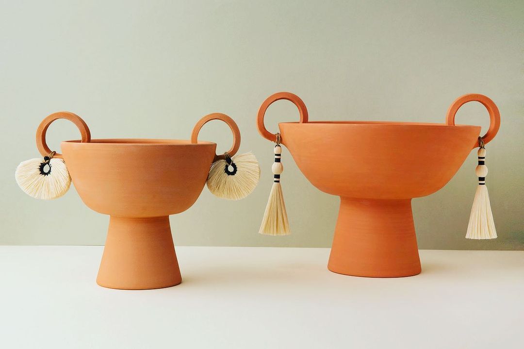 centro de mesa vaso cerâmica