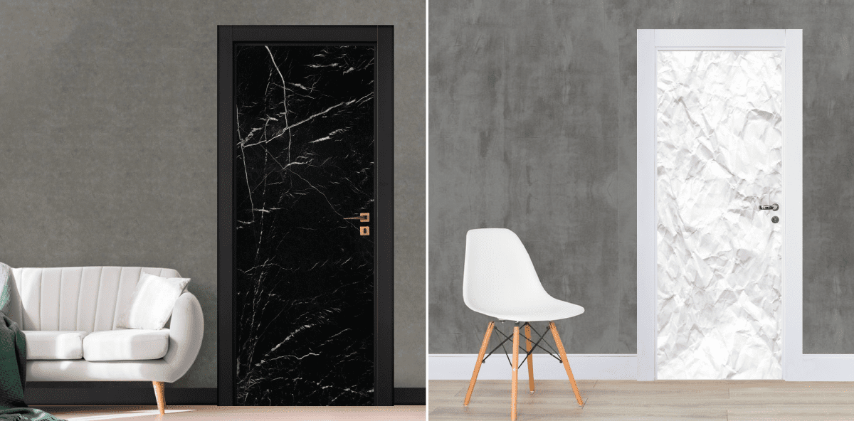 porta preta couro design