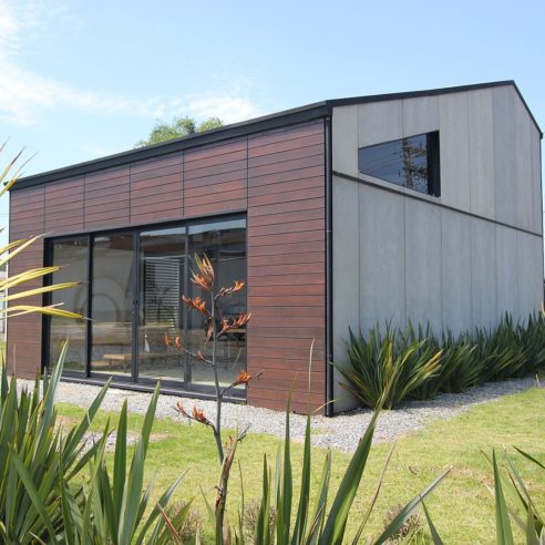 Showroom da Crosslam  erguido com madeira lamelada colada cruzada