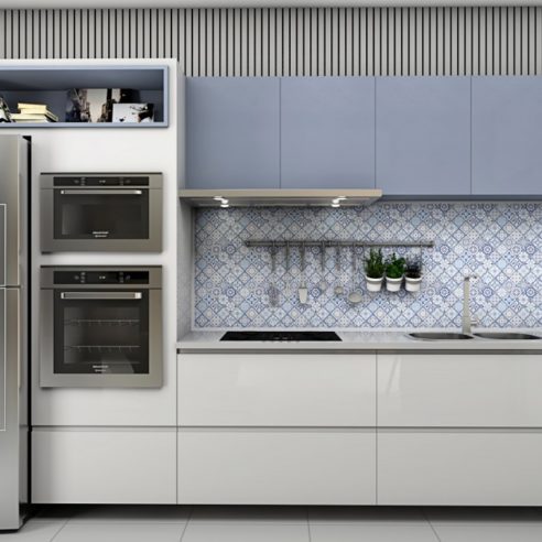 O Revid Slim Azulejo aparece aplicado nesta cozinha.