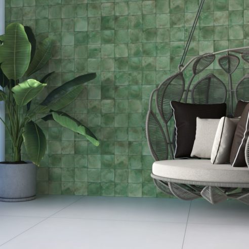 Azulejo 'Esfera Verde', assinado por Zanini de Zanine para Eliane