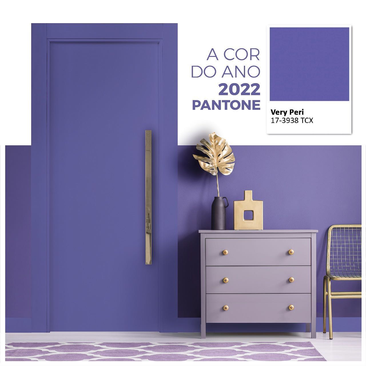 Very Pery é uma das cores Pantone disponíveis para a personalização das portas Pormade