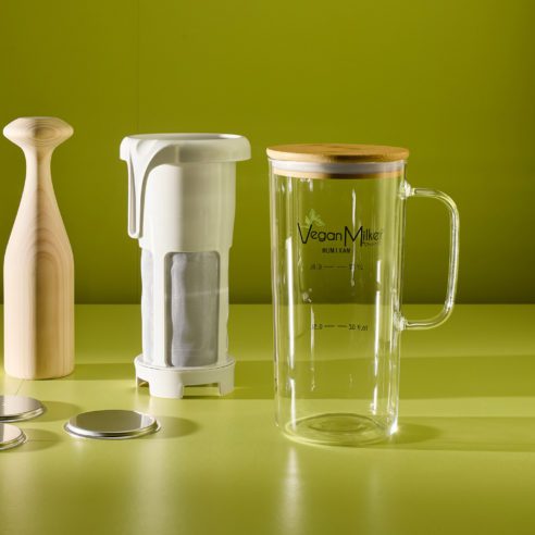 Utensílio de cozinha desenvolvido pela Chufamix para produzir leites vegetais em apenas cinco minutos | Foto: Divulgação/ Ambiente Fair
