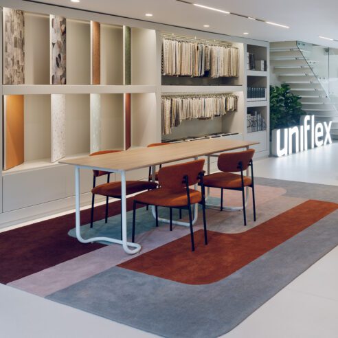 Novo showroom da Uniflex, na Gabriel, com identidade visual do Superlimão | Foto: Studio Valentim